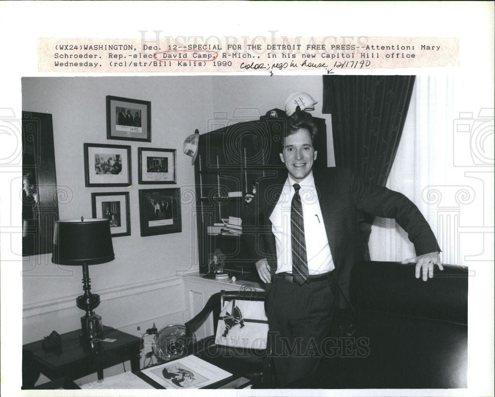 1990 Press Photo David Camp Representative - Historic Images