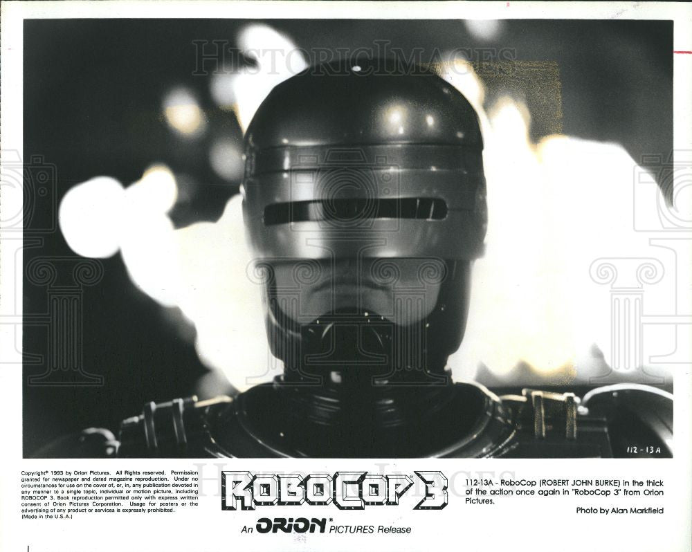 1993 Press Photo RoboCop3  Robert JohnBurke Fred Dekker - Historic Images