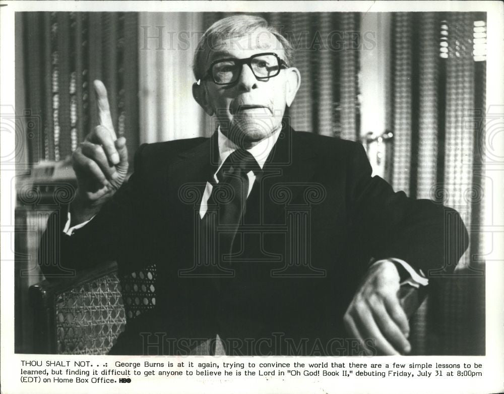 1991 Press Photo comedian, actor George Burns - Historic Images