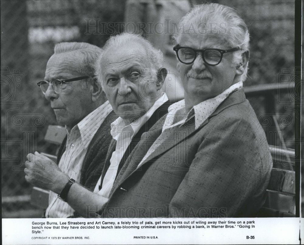 Press Photo George Burns Lee Strasberg Art Carney - Historic Images