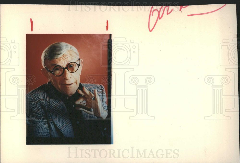 1996 Press Photo George Burns Actor Comedian Writer - Historic Images