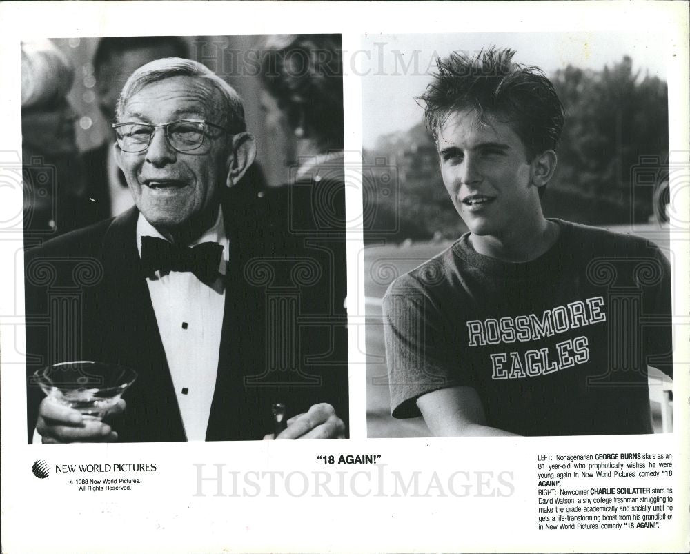 1993 Press Photo Nonangenarian George Burns Commedian - Historic Images
