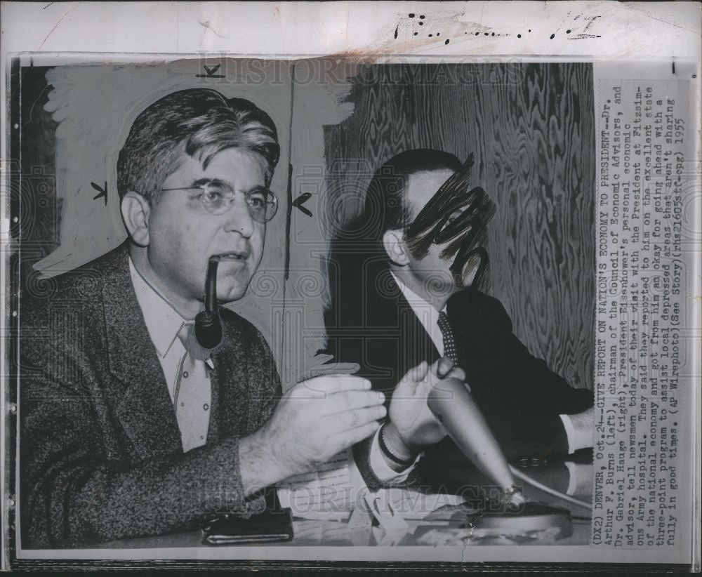 1966 Press Photo Arthur F. Burns economic advisor - Historic Images