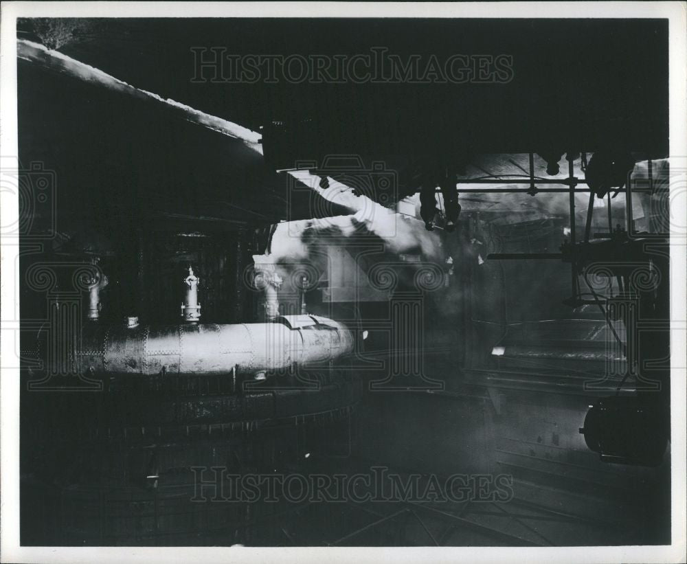 1950 Press Photo THE BASE OF THE GIANT BLAST FURNACE - Historic Images