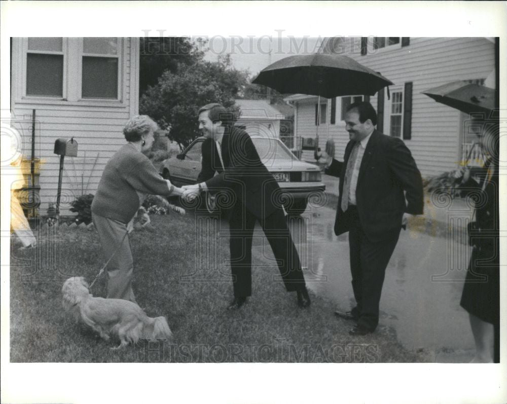 1990 Press Photo governor, campaign, mayor, candidates - Historic Images