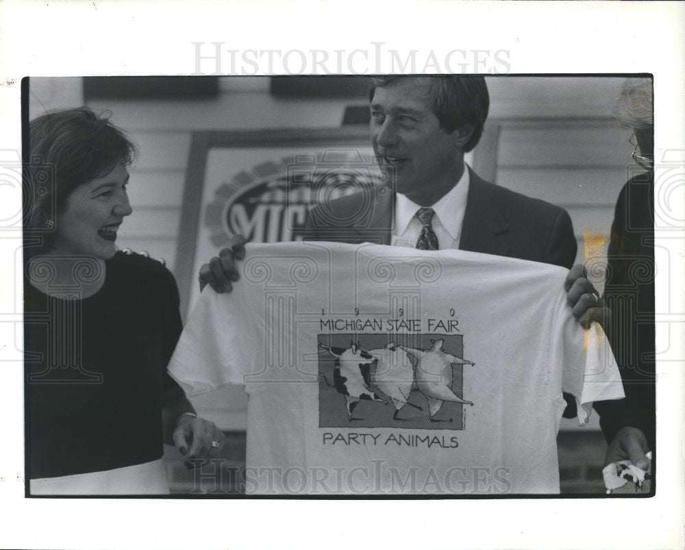 1990 Press Photo James Blanchard Governor Michigan U.S - Historic Images