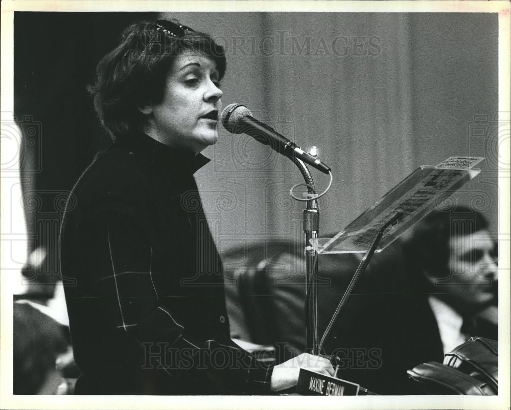 1985 Press Photo Rep.Maxine Berman - Historic Images