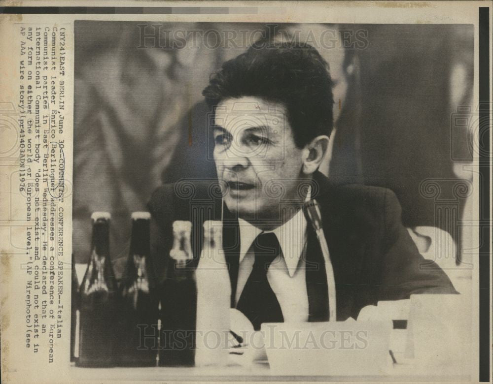 1976 Press Photo Enrico Berlinguer communist leader - Historic Images