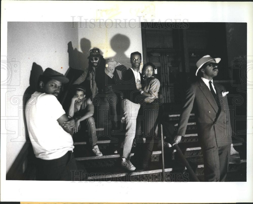 1988 Press Photo Mighty Gents cast Afro-American Studio - Historic Images