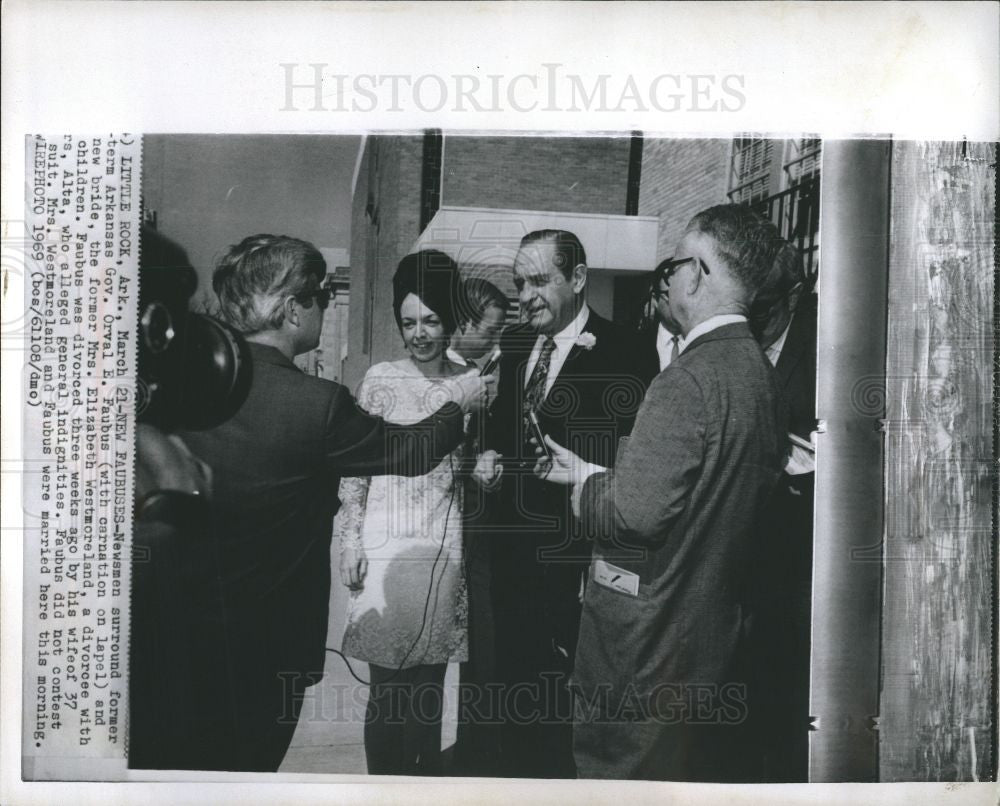 1969 Press Photo Orval Faubus 36th Governor of Arkansas - Historic Images