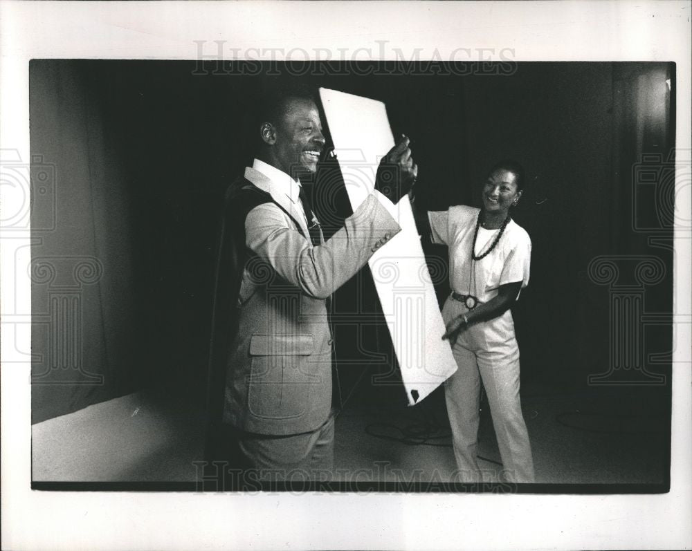 1989 Press Photo Mel Farr, Charlene Mitchell - Historic Images