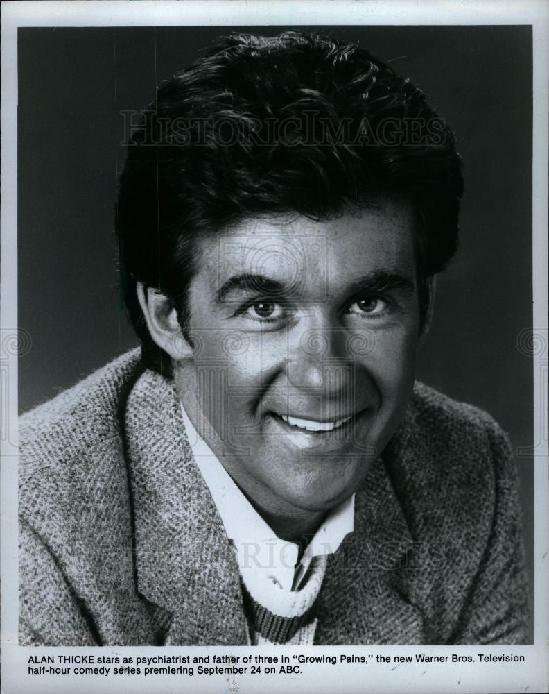 1986 Press Photo Alan Thicke Growing Pains Actor - Historic Images