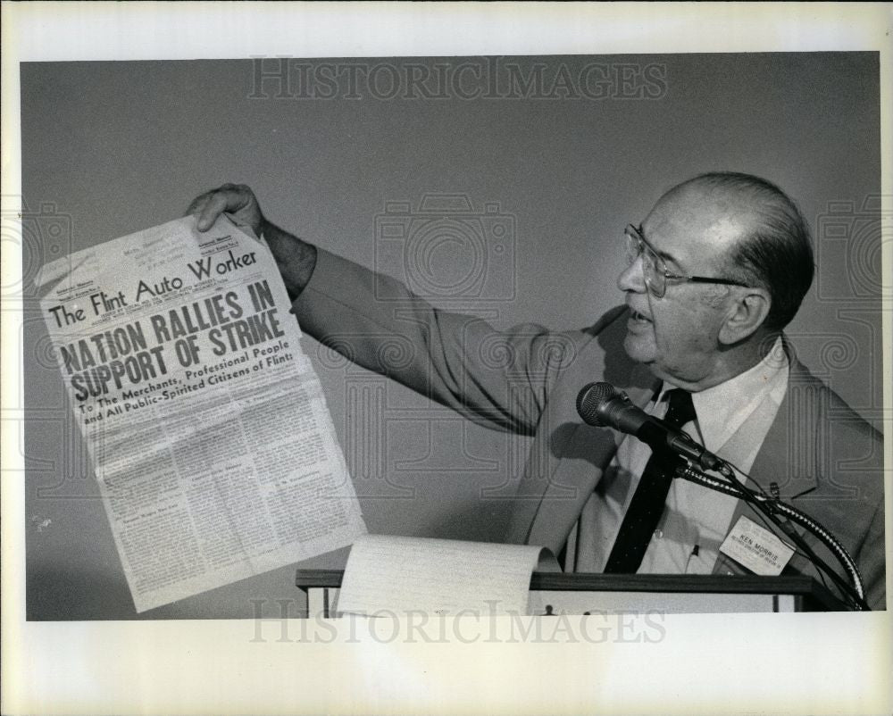1985 Press Photo KEN MORRIS, RETIRED DIRECTOR REGION 1B - Historic Images