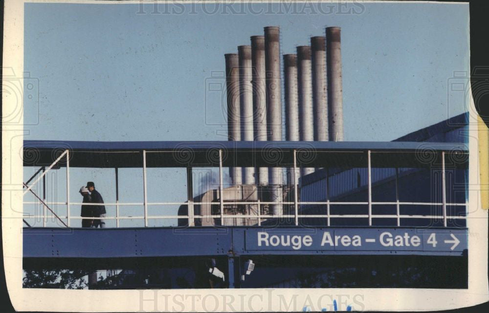 1990 Press Photo FORD MOTOR COMPANY ROUGE PLANT - Historic Images