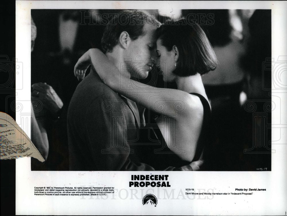 1993 Press Photo Demi Moore actress Woody Harrelson - Historic Images
