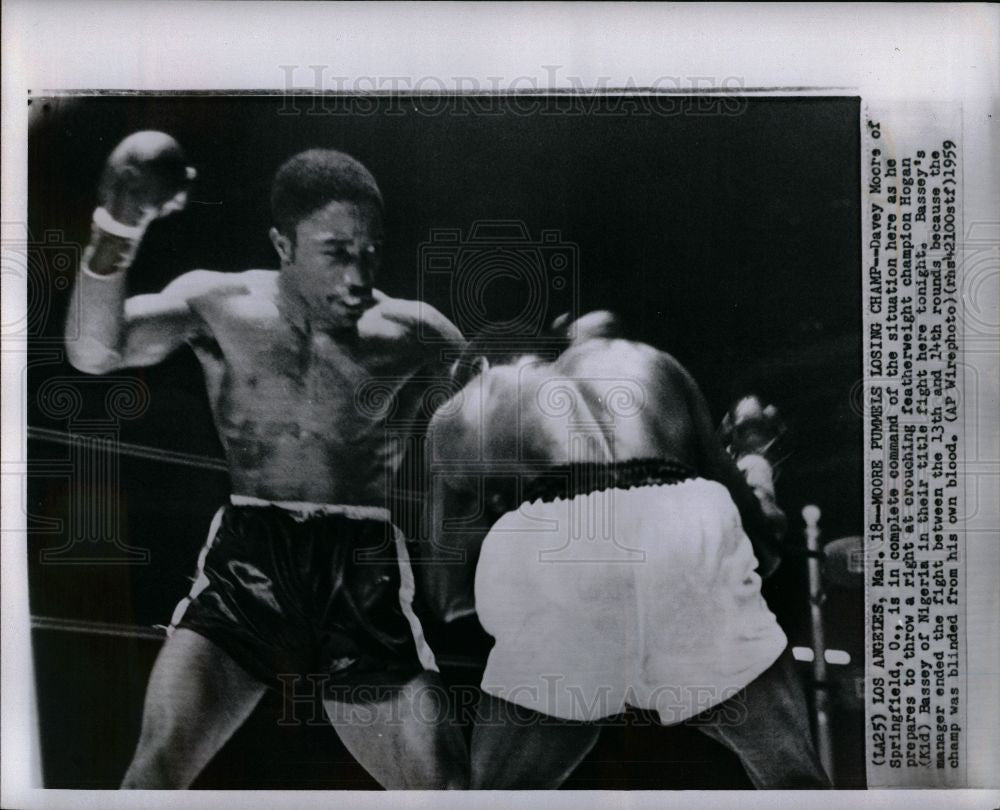 1959 Press Photo Davey Moore Hogan Kid Bassey - Historic Images