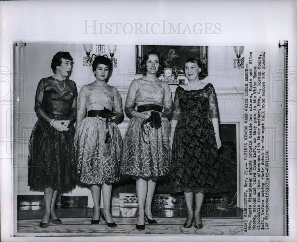 1960 Press Photo MAMIES NIECES MAKE WHITE HOUSE DEBUT - Historic Images