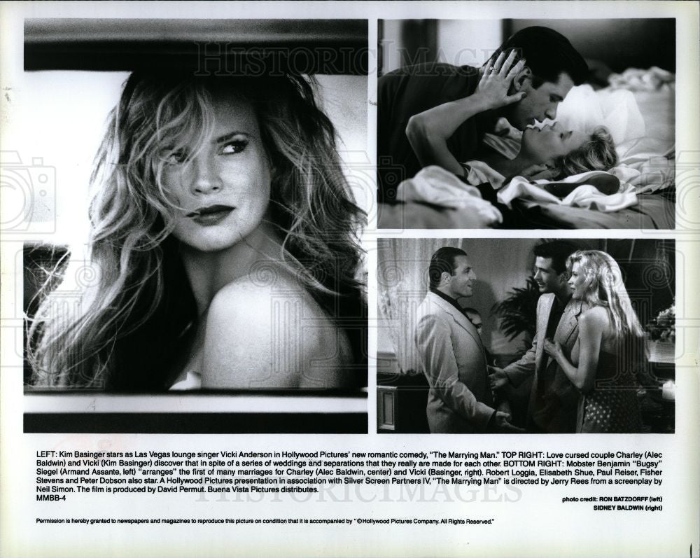1991 Press Photo Kim Basinger American Actress - Historic Images