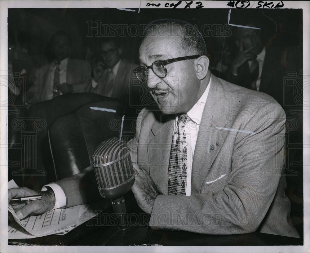 1953 Press Photo George Bushara, skid row hearing - Historic Images