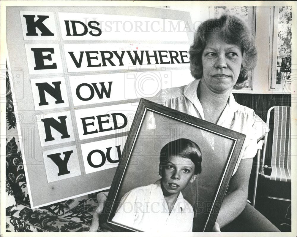 1985 Press Photo Marie Edenstrom Kenny Meyers mother - Historic Images