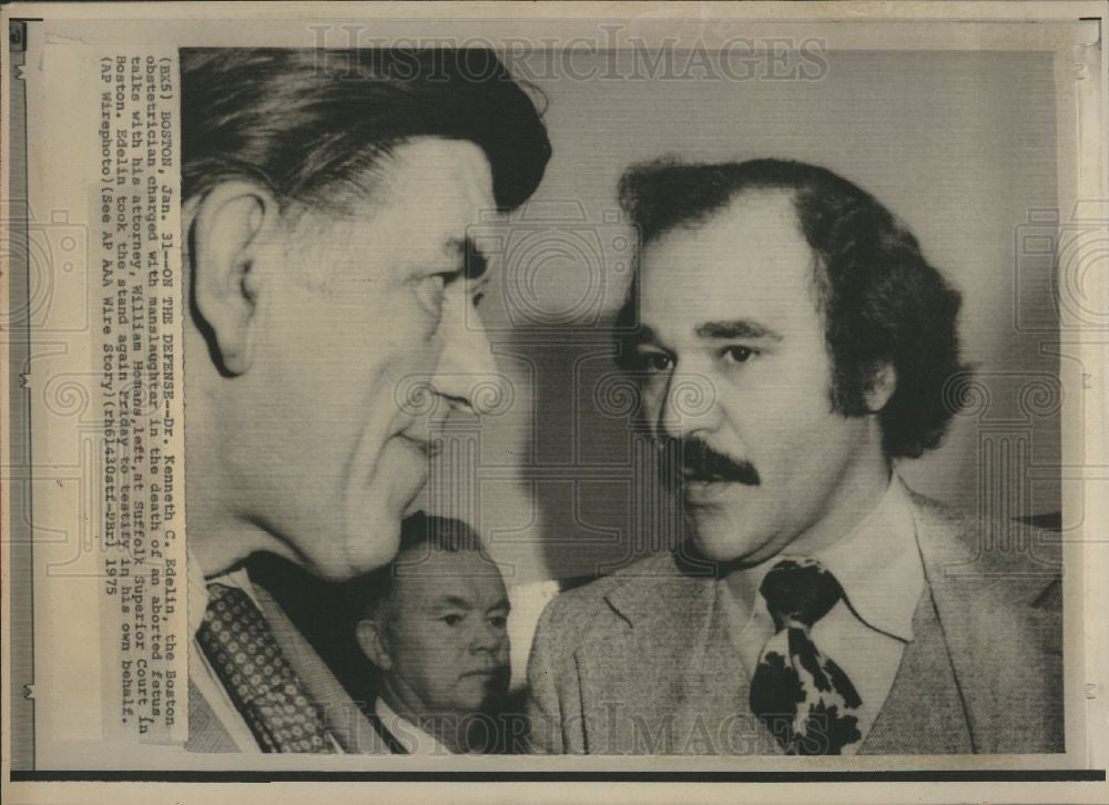 1975 Press Photo Dr. Kenneth C. Edelin Boston - Historic Images