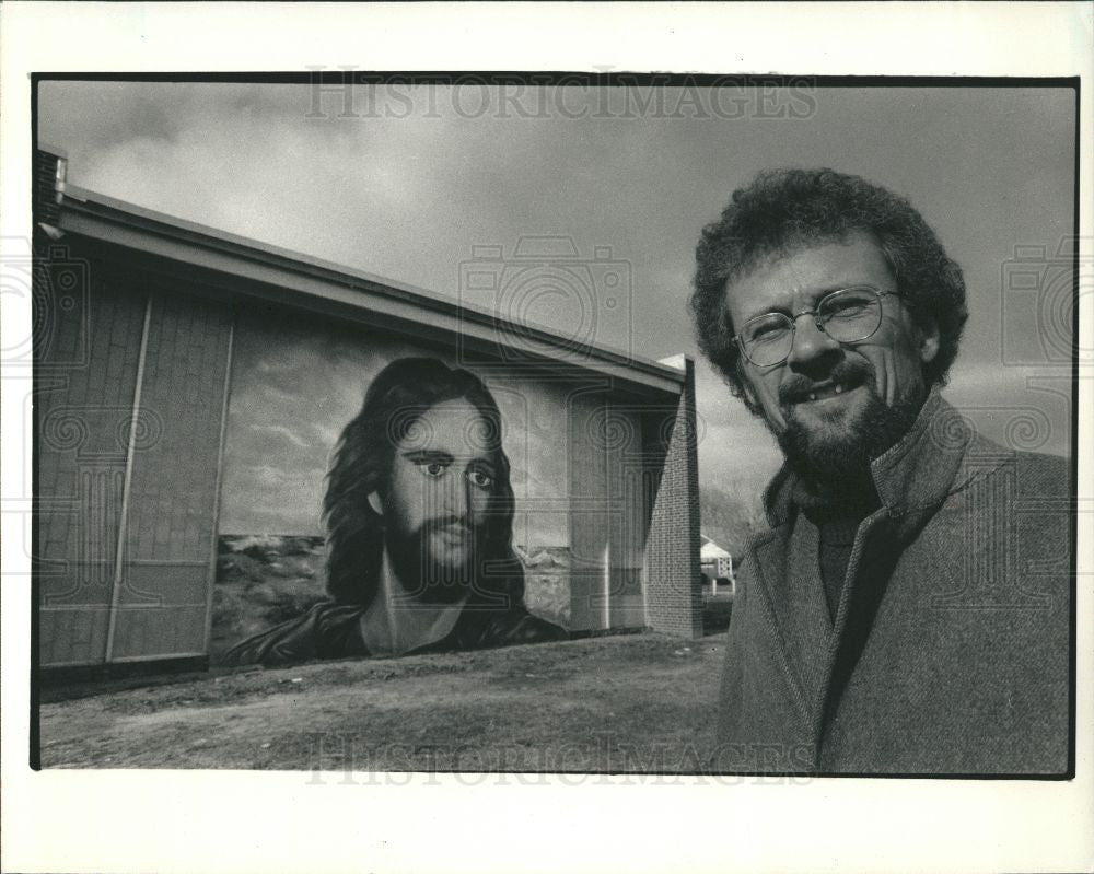 1986 Press Photo St Timothy Lutheran Church Jesus - Historic Images