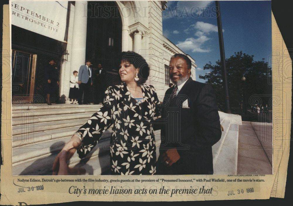 1990 Press Photo Nadyne Edison Actress - Historic Images