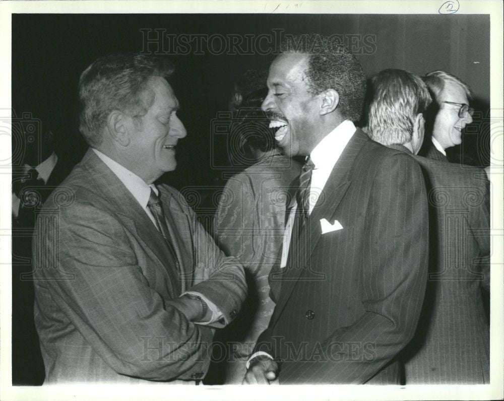 1986 Press Photo David Eberhard and Arthur Jefferson - Historic Images
