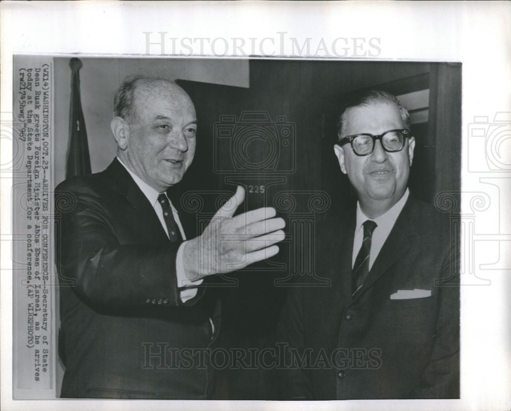 1967 Press Photo Abba Eban Israeli Diplomat Politician - Historic Images