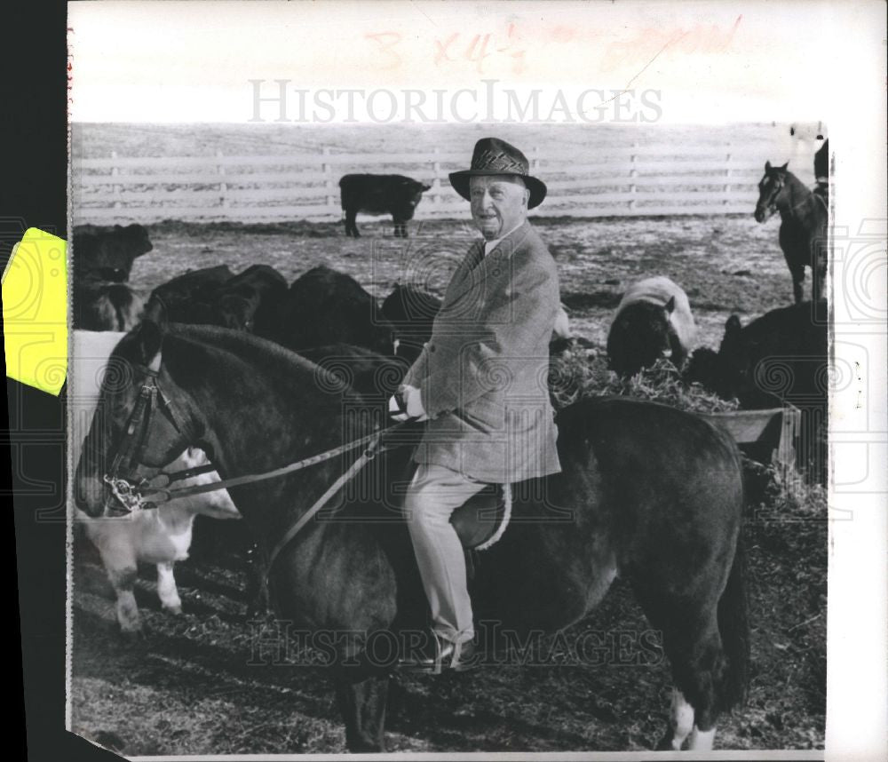 1965 Press Photo Cyrus Eaton Chesapeake & Ohio Railroad - Historic Images