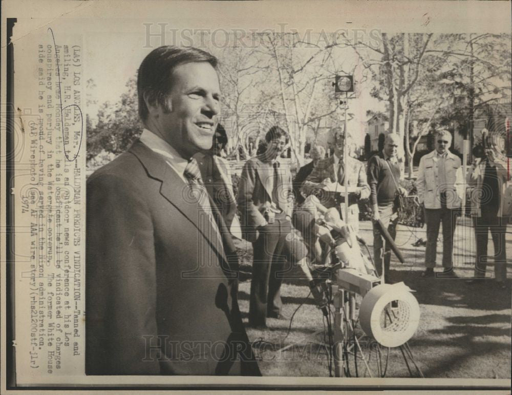 1974 Press Photo Bob Haldeman Watergate California - Historic Images
