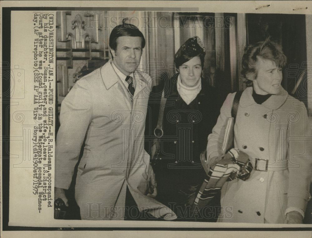 1975 Press Photo H. R. Haldeman wife and daughter - Historic Images