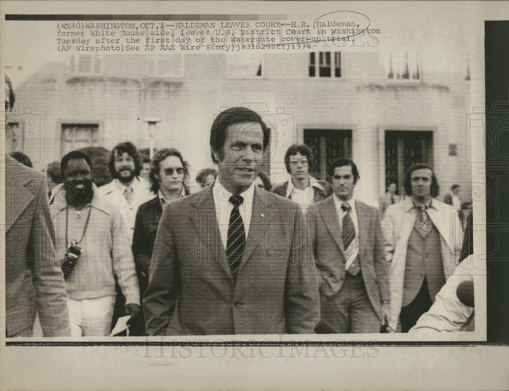 1974 Press Photo HR Haldeman White House aide Watergate - Historic Images