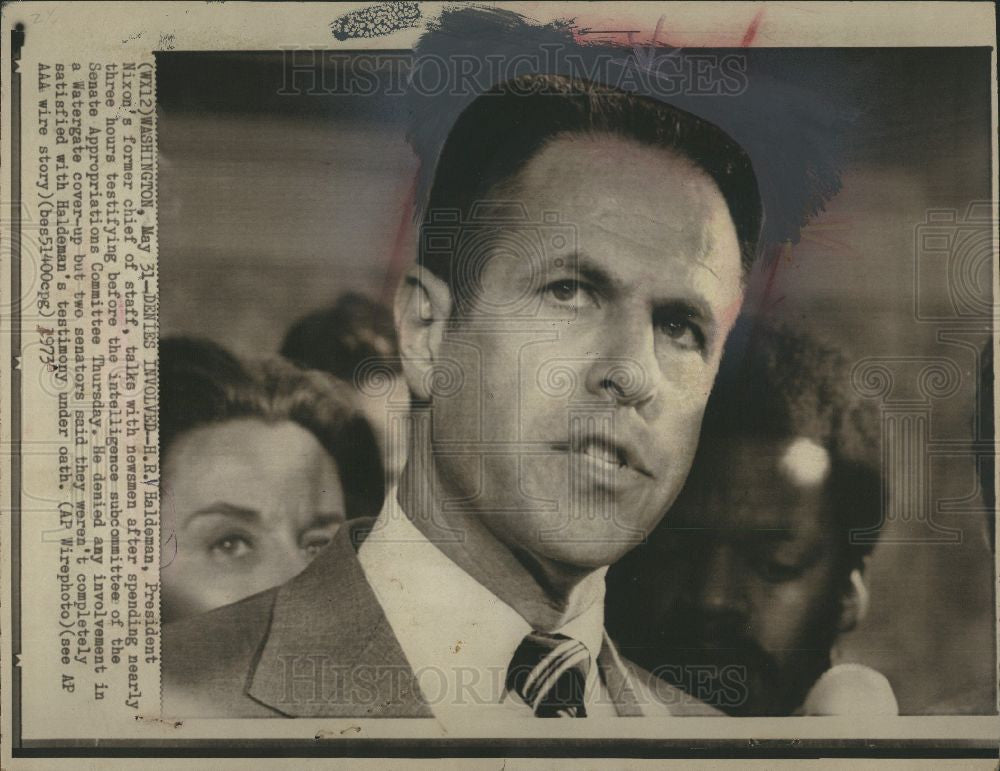1973 Press Photo H.R Haldeman chief of staff President - Historic Images