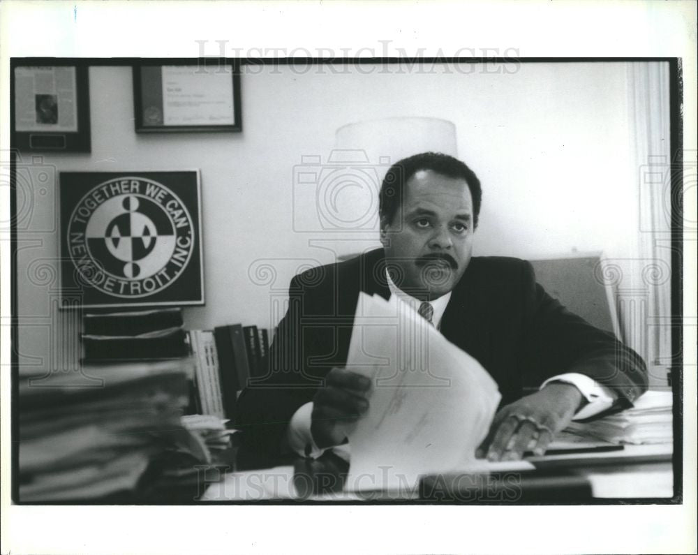 1991 Press Photo New Detroit Executive - Historic Images