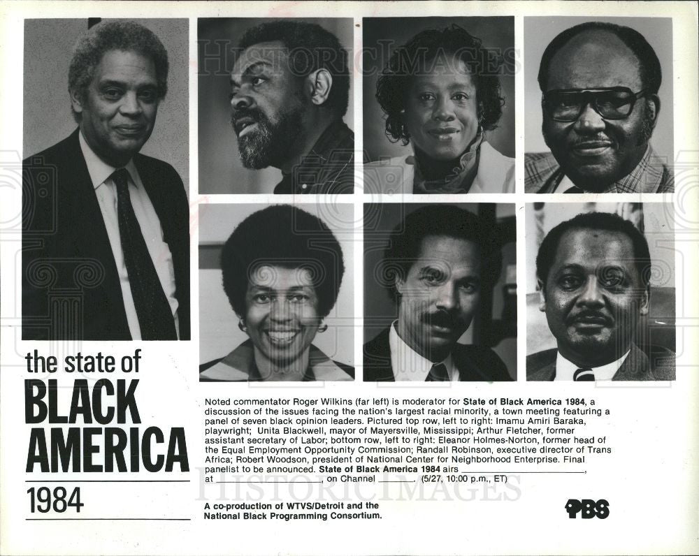 1984 Press Photo the state of black America - Historic Images