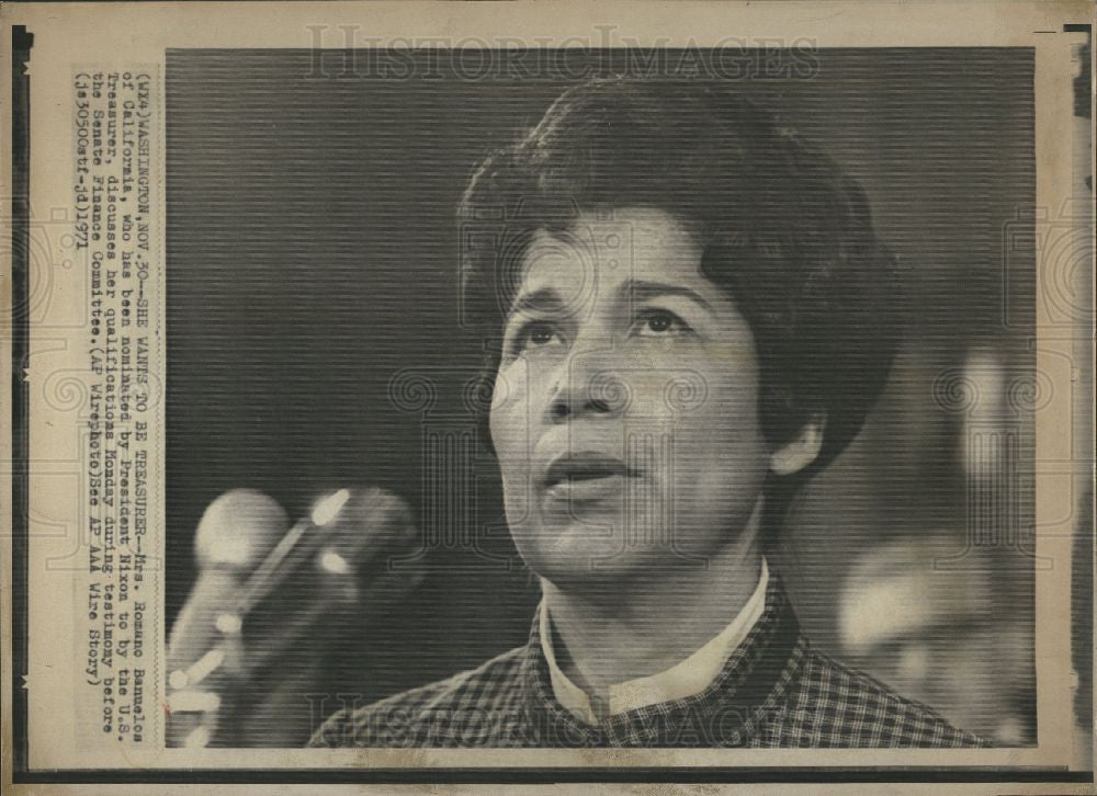 1971 Press Photo Mrs. Romano - Historic Images