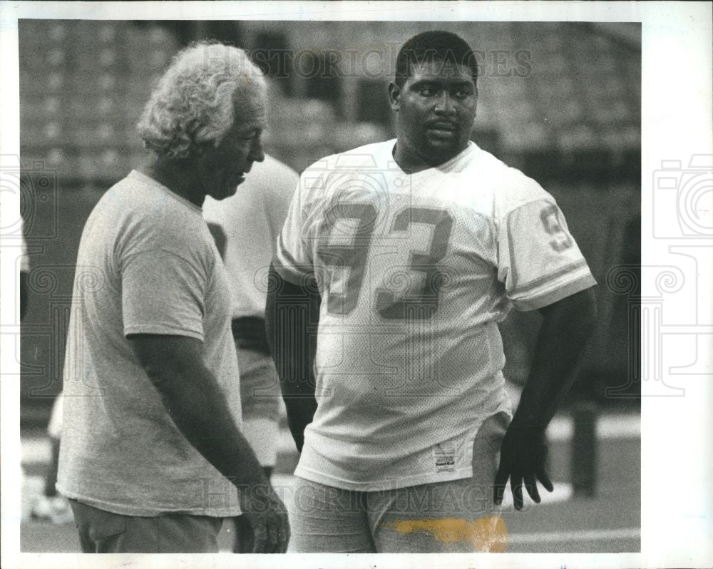 1993 Press Photo Jerry Ball, Detroit Lions - Historic Images
