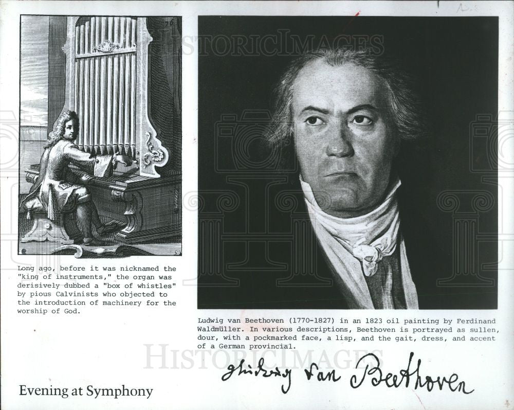 1978 Press Photo Ludwig van Beethoven Symphony portrait - Historic Images