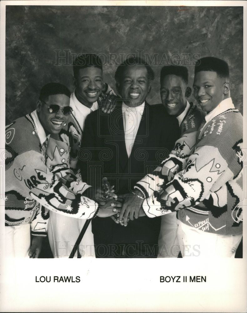 1991 Press Photo Low Rawls Boyz II Men - Historic Images