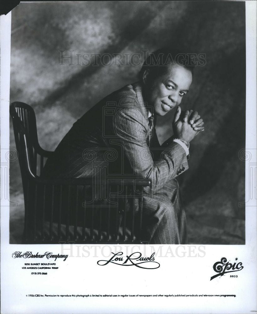 1991 Press Photo LOU RAWLS, HILL AUDITORIUM - Historic Images