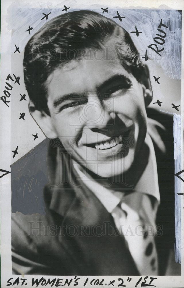 1955 Press Photo Johhnie Ray Singer Songwriter Pianist - Historic Images