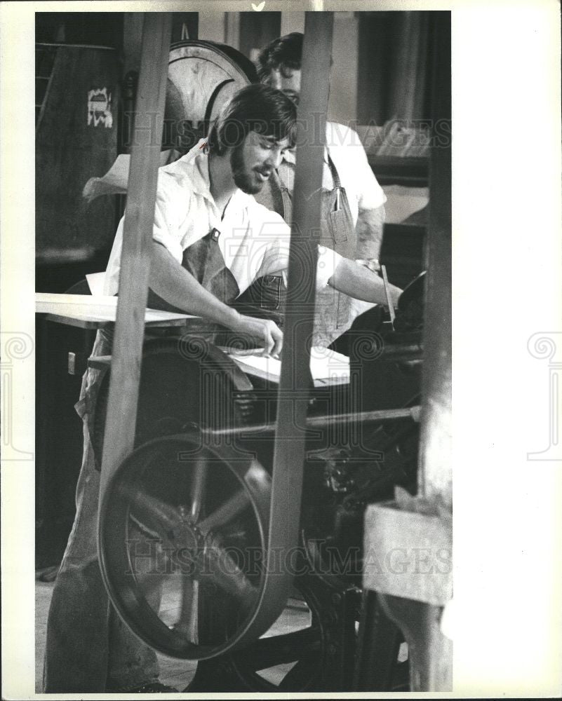 1978 Press Photo Greenfield Village Steam press - Historic Images