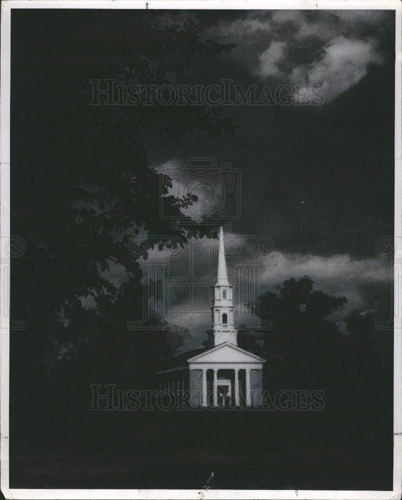 1965 Press Photo chapel, green field village. - Historic Images