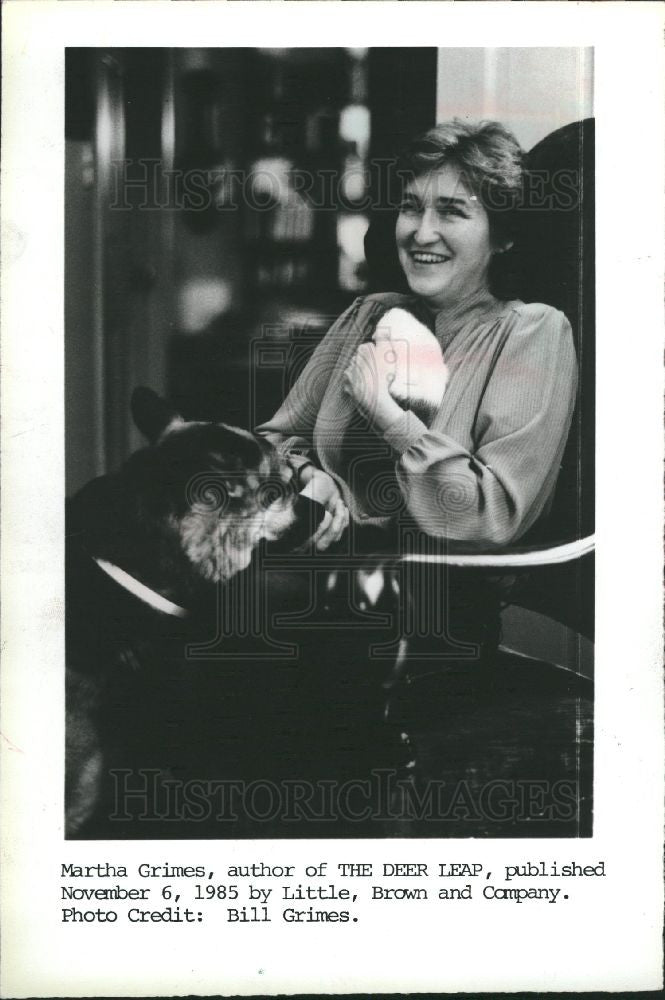 1987 Press Photo Martha Grimes author fiction deer leap - Historic Images