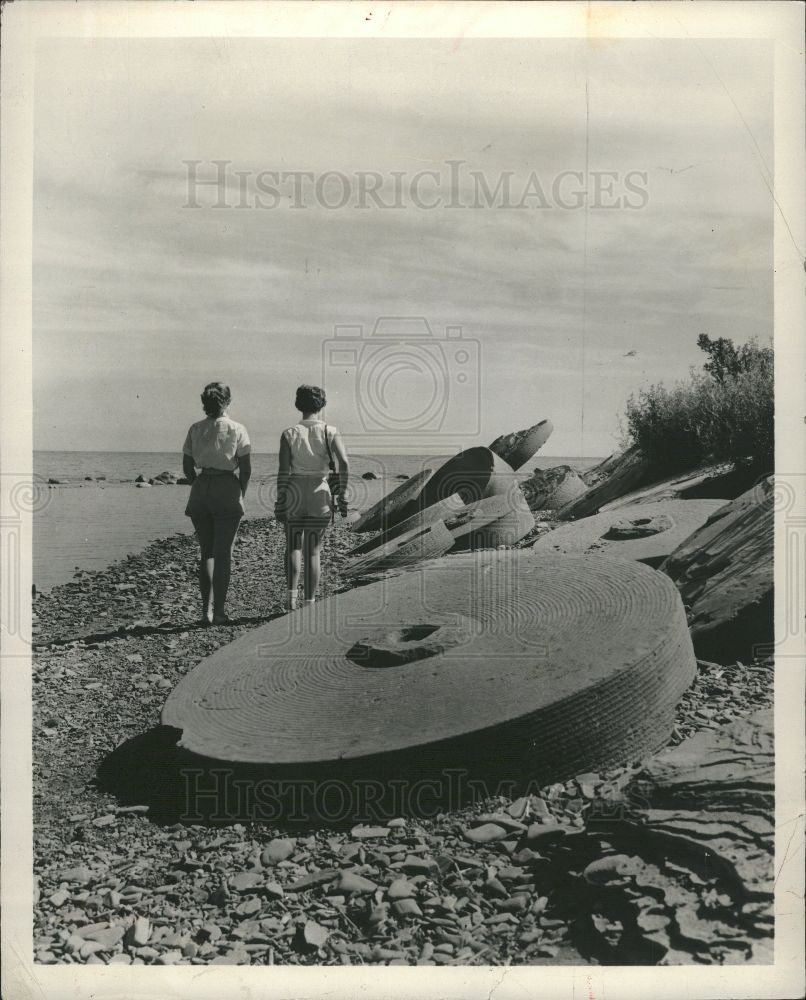 1957 Press Photo Grindstone City Michigan - Historic Images