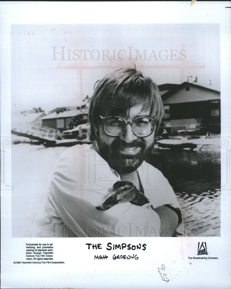 1989 Press Photo The Simpsons Matt Groening - Historic Images