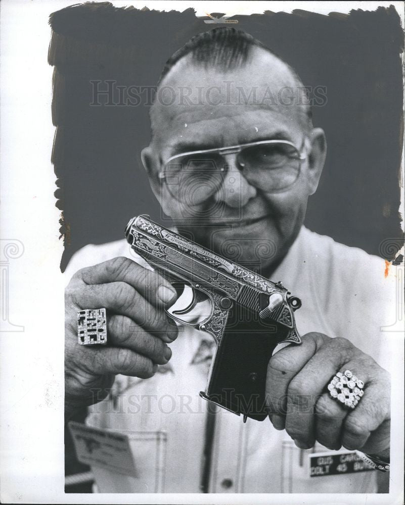 1978 Press Photo Cobo Hall, Gun show, Walther - Historic Images