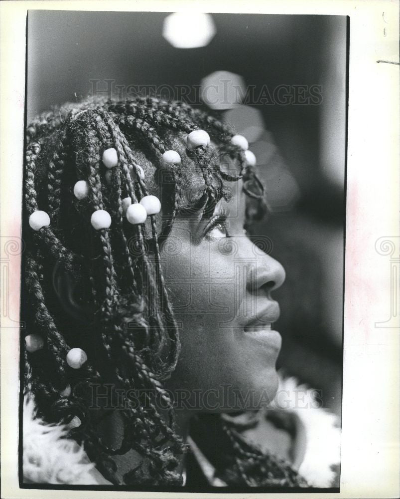 1979 Press Photo Gwendolyn Blachman, Corn-rows - Historic Images