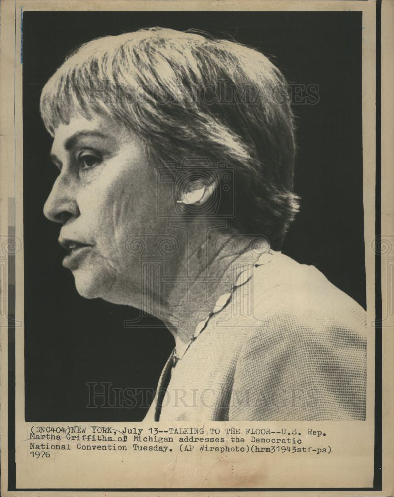 1976 Press Photo Martha Griffiths - Historic Images